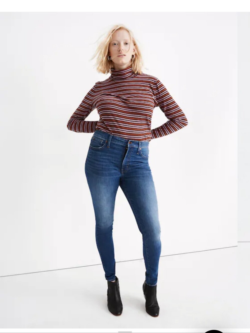 MADEWELL 9" Mid Rise Skinny Jeans - Pendale Wash Size 28" 🆕